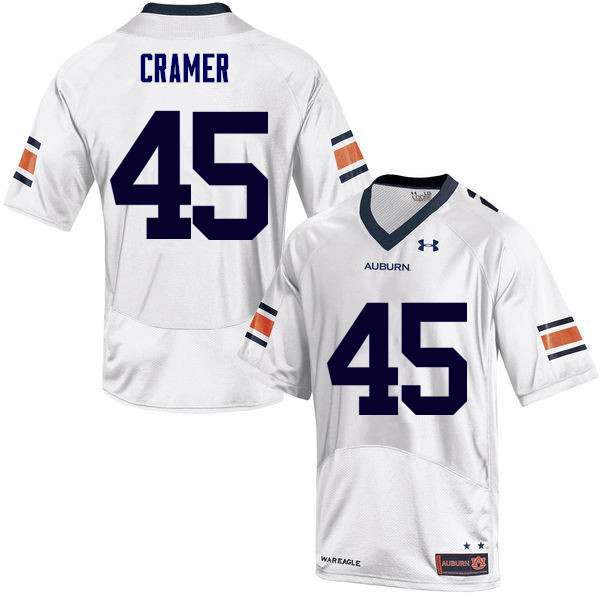 Men's Auburn Tigers #45 Chase Cramer White College Stitched Football Jersey